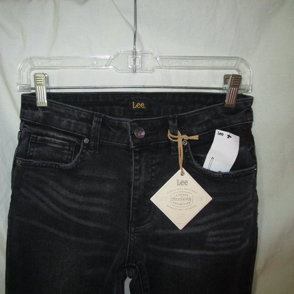LEE Vintage Modern High Rise Black Skinny Jeans - Picture 5 of 8